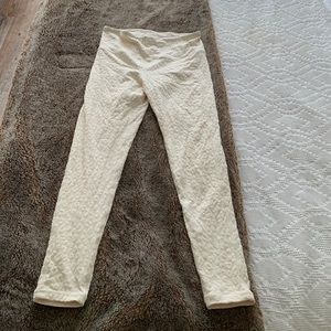 Cream leopard leggings